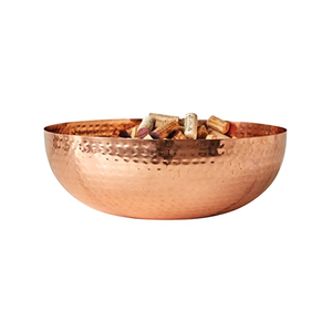 Cuenco de cobre para servidor de ensalada Cuenco de cobre de mesa martillado rectangular para cuenco de servidor de ensalada - Product Image 6