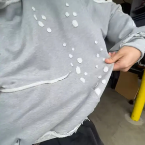 Vintage 100% coton en détresse broderie recadrée mariné sweat à capuche thermique pour hommes personnalisé vêtements d'hiver solide de haute qualité - Product Image 3