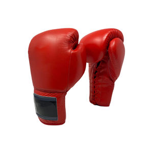 Guantes de boxeo personalizados de fabricación del cliente Guantes de boxeo rojos de cuero Material de cuero de combate Ropa de entrenamiento - Product Image 6