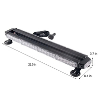 Ámbar 54 LED 27 "LED Advertencia Intermitente Coche Camión Construcción LED Techo superior Barra de luz estroboscópica de seguridad