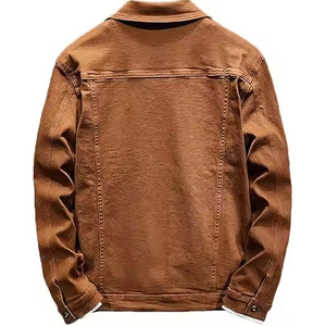 Chaqueta vaquera personalizada de alta calidad para hombre a la moda invierno 100% algodón Casual ropa de calle transpirable logotipo personalizado High Street - Product Image 2