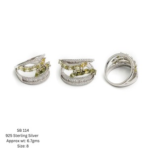 Bijoux fins zircon cubique Cz 925 bague en argent Sterling en gros personnalisé luxe 925 bagues de fiançailles bijoux pour femmes - Product Image 4