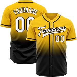 Vente en gros de maillot de baseball personnalisé en polyester 100% à séchage rapide, ensembles professionnels, maillot uni vierge sublimé de style - Product Image 1