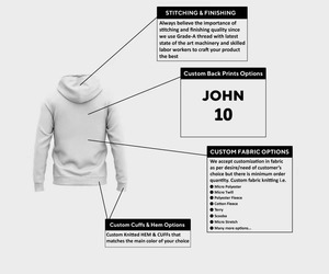 Sweats à capuche et sweat-shirts à capuche pour hommes de grande taille, couleur unie, logo personnalisé, marque privée brodée OEM, ensemble unisexe - Product Image 4