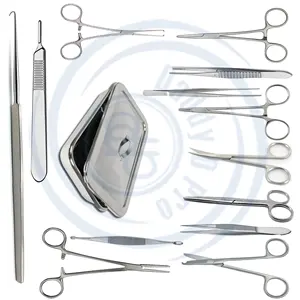 14 PC Minor Surgery Surgical Instrument Set Include Scalpel Suture Scissor Forceps Skin Surgery High Quality GERMAN Steel DDP