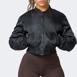 Chaqueta Bomber de mujer de secado rápido transpirable a la moda de la mejor calidad para venta en línea chaqueta Bomber hecha de poliéster para mujer - Product Image 6