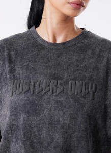 Camiseta en blanco de moda para mujer, camiseta Vintage de manga larga con lavado ácido de gran tamaño Boxy Fit, camiseta transpirable para niñas - Product Image 5