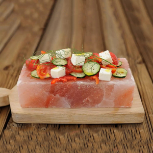 Nouveau produit OEM en gros, dalles de cuisson himalayennes en matériau organique sculpté à la main, respectueuses de l'environnement, avec éclairage LED - Product Image 4