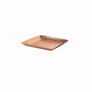 Copper Plated Hammered Metal Serving Dish Wedding Party Tabletop Decor Catering Serving <b>Tray</b> Food Salad and Fruit Serving <b>Tray</b> - Product Image 1