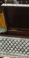 Boîte à bijoux rectangulaire artisanale en nacre, style nordique moderne, organisateur de rangement décoratif pour salon, salle de bain, cadeau