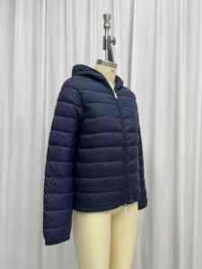 Buy Men's Solid Color <b>Hooded</b> Puffer <b>Jacket</b> <b>Padded</b> Plus Size Winter Reversible Breathable Zippered Front Logo - Product Image 3