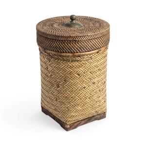 Cesto de Lavandería de Ratán Hecho a Mano para Almacenamiento de Ropa, Organización Multiusos para el Hogar, Baño, Cocina, Sala de Estar - Product Image 1