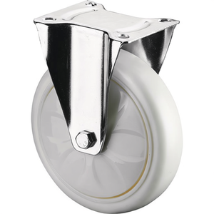 Rueda Giratoria de Plástico Blanca de 125 mm con Base, Capacidad de Carga de 450 kg, 138 x 110 mm, Ruedas para Muebles - Product Image 3