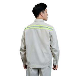 Ensemble de vêtements de travail pour femmes à manches longues beige en tissu TC, sécurité, anti-rétrécissement, uniforme FMF, haute visibilité, respirant - Product Image 4