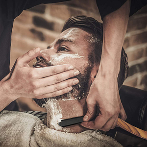 Maquinillas de afeitar para Barba de acero inoxidable con mango de madera, maquinilla de afeitar de grado quirúrgico para hombres - Product Image 4