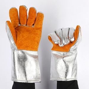 Guantes de trabajo de montaje para hombre con logotipo personalizado, fabricante de fábrica, guantes de seguridad de cuero con forro de algodón, talla XL, proveedor de Pakistán - Product Image 5
