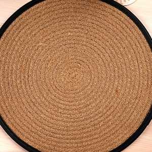 Juego de Manteles Individuales de Lino y Algodón con Diseño Floral Vintage en Gris Quace, Hechos a Mano, Antideslizantes, Desechables, con Diseño Impreso para el Hogar - Product Image 3