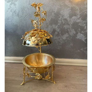 Lujoso plato de metal para frotar, venta al por mayor, plato para servir alimentos de diseño moderno para bodas y todos los eventos, plato para servir alimentos - Product Image 2