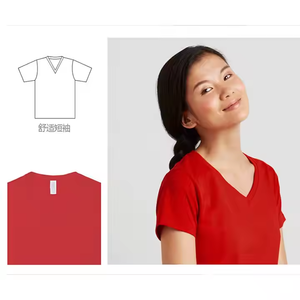 Camiseta con logotipo personalizado de fábrica de entrega rápida, todos los colores, 100% algodón, fácil de lavar, Camiseta con cuello en V para hombres - Product Image 2