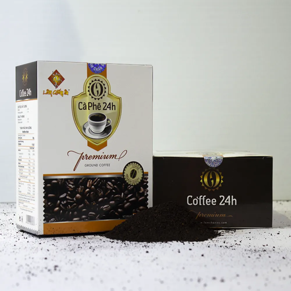 Café en poudre pur café prix raisonnable ingrédients alimentaires sans produits chimiques et conservateurs sain emballage dans la boîte fournisseur VN
