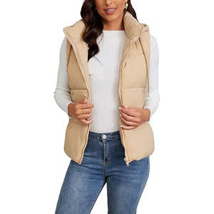 Mujeres Puffer Chaleco Algodón Precio al por mayor Transpirable Mujeres Puffer Chaleco Último - Product Image 4