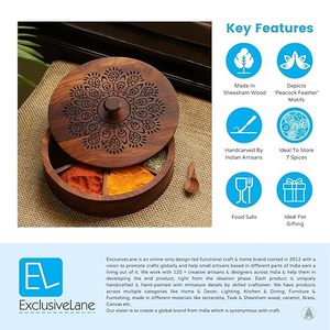 Caja de especias de madera con tapa deslizante fácil, caja de especias de madera ecológica con acabado de grano natural de HAND MADE CRAFT - Product Image 6