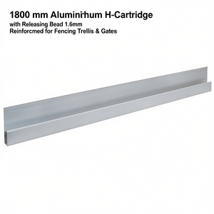 Cartucho de Aluminio en Forma de H de 1800 mm con Perla de Liberación de 1.6 mm Reforzada para Cercas, Enrejados y Puertas - Product Image 2