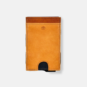 Cardhoda PU Slim Card Holder Minimalist Open Front Wallet Unisex Tan Color Nylon Lining Short - Product Image 5