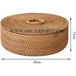 Standard Designing <b>Large</b> Size Round Shape Rattan Material Household Basket Finest Quality Top Selling Home Clothes Basket Supply - Product Image 3