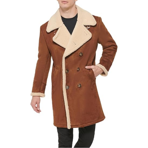 Chaqueta de bombardero con cierre de cremallera de estilo retro con cuello levantado de cuero personalizado para hombre con logotipo frontal - Product Image 4