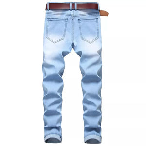 NOUVEAU Vente en gros Jeans en jean pour hommes Très respirant Vêtements de rue décontractés Jeans en jean à poche latérale pour hommes - Product Image 2