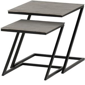 ชุดโต๊ะข้างโลหะแบบมีเอกลักษณ์โต๊ะทรงสี่เหลี่ยมโต๊ะน้ำชาหรูหราสำหรับเฟอร์นิเจอร์ห้องนั่งเล่นและห้องนอนดีไซน์ที่เป็นเอกลักษณ์ - Product Image 1