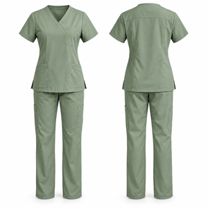 Conjunto de Uniformes Médicos Unisex Rosa Personalizado Goldtex con Bolsillos, Blusas y Camisas de Tela de Algodón y Poliéster con Detección de Agujas - Product Image 1