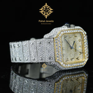 Montre de luxe pour homme avec bracelet en or blanc, qualité supérieure, diamant moissanite, style hip-hop, prix raisonnable pour offrir en cadeau en Inde - Product Image 6