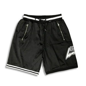 Custom Sublimation Embroidered Basketball Shorts Zip Pocket Mesh Basketball Shorts - Product Image 1