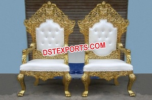 Sillas de Ceremonia Modernas Royal Roka para Novios - Sillas de Trono de Madera Tratada Ligera de Alta Calidad para Rey y Reina, en Tendencia - Product Image 6