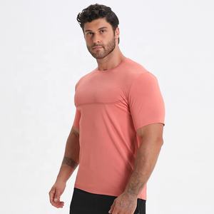 T-shirt homme en coton de couleur unie T-shirt homme décontracté col rond basique pour homme de haute qualité hauts tendance printemps été - Product Image 6