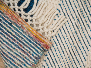 Custom Size and Color Contemporary <b>Boho</b> <b>Rug</b> Handwoven Wool and Cotton Embroidered for Home Use - Product Image 2