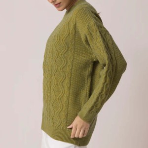 Surdimensionné O-cou Automne Hiver Pull Mode Tricoté Lâche Casual Jumper Hight Street Dames Pull Coton Tricoté - Product Image 6