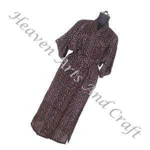 Bohemio indio hecho a mano Vintage seda Sari Floral impreso ropa de dormir Albornoz Maxi vestido étnico playa verano venta al por mayor KL013 - Product Image 3