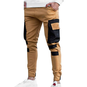 Ropa informal estilo Hip Hop para hombre, pantalones Cargo, cintura alta, gimnasio, correr, joggers, multibolsillos, pantalones deportivos de poliéster, patrón recto - Product Image 4