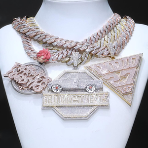 Moins cher Custom Pass Diamond Tester Fine Jewelry 925 Silver Moissanite pendentif Hip Hop Nom Lettre Moissanite Iced Out Pendentif - Product Image 1