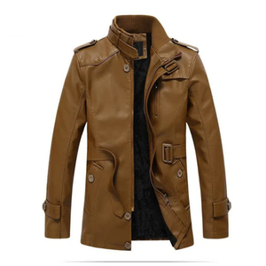 Veste imperméable à logo personnalisé Streetwear OEM Veste en cuir à fermeture éclair de haute qualité pour hommes - Product Image 1