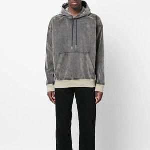 Sweat à capuche avec impression de logo et lavage à l'acide OEM Sweat à capuche personnalisé pour hommes Streetwear - Product Image 2