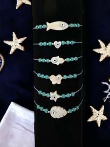 Bracelets en macramé variés avec des perles œil porte-bonheur - Product Image 6