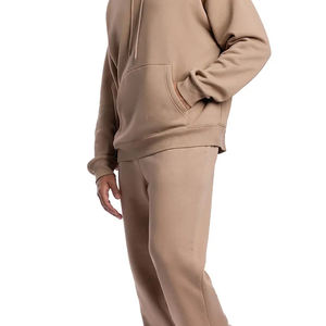 <b>Men's</b> Polyester/Cotton <b>Flared</b> Hooded Winter Tracksuit Breathable Casual Wear High Quality OEM Service Digital Printed Solid - Product Image 3