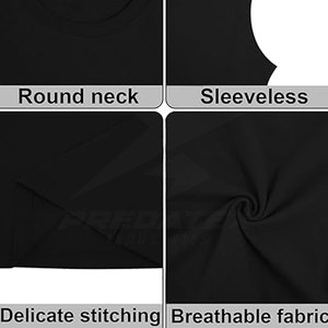 Camisas sin mangas transpirables de Venta caliente, ropa de calle cómoda, camisas sin mangas hechas a medida - Product Image 5