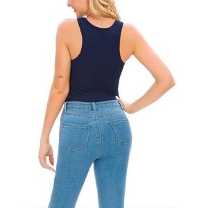 Chaleco ajustado elástico de punto de verano para mujer, sin mangas, ligero, adecuado para deportes, informal, cómodo, camiseta sin mangas, proveedor de BD - Product Image 2