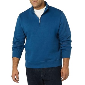Sudadera OEM para hombre, 100% algodón, gruesa, personalizada, con cremallera de un cuarto, estampada, extragrande, térmica, unisex - Product Image 1