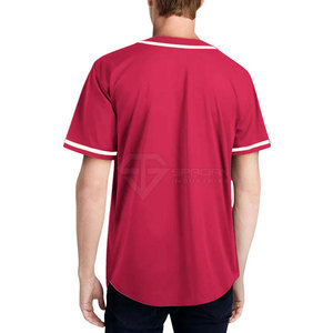 เสื้อเบสบอลผู้ผลิตจากปากีสถาน เสื้อเบสบอลติดกระดุม เสื้อผ้ากีฬา เสื้อเบสบอลสีพื้น - Product Image 2